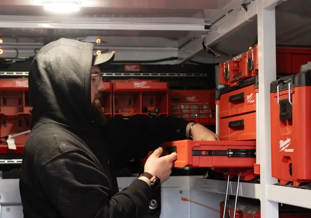 An NSP Plumbing technician on an emergency service call