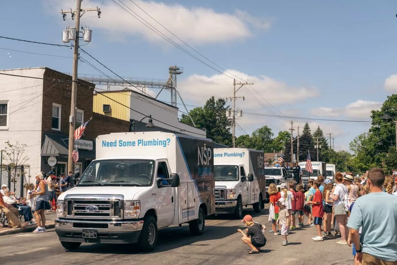 An NSP Plumbing service van